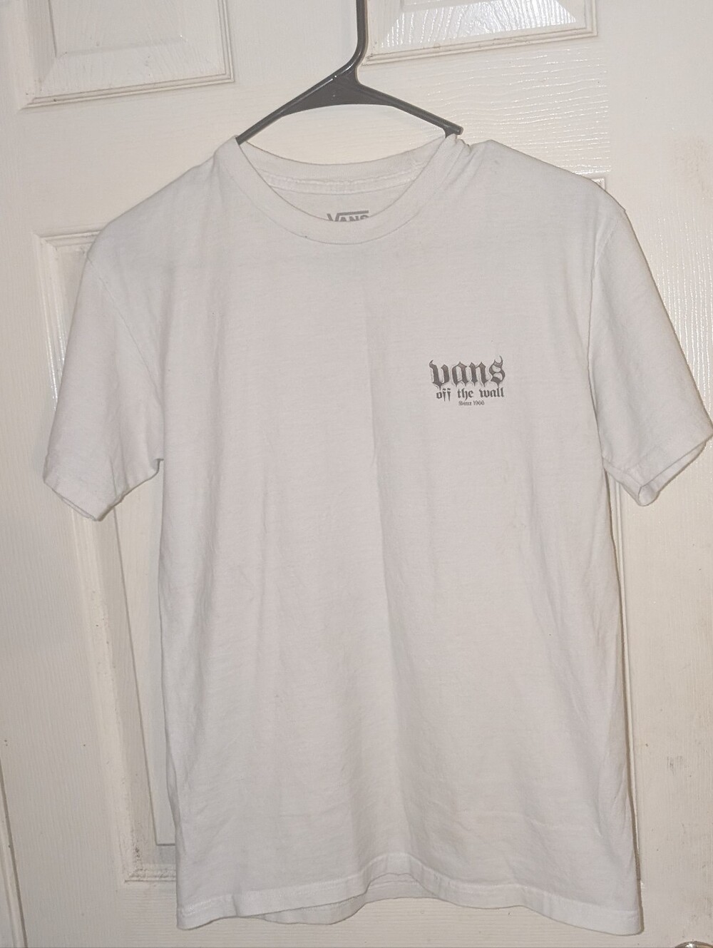 Vans Men's White Gray Reaper Graphic T-Shirt